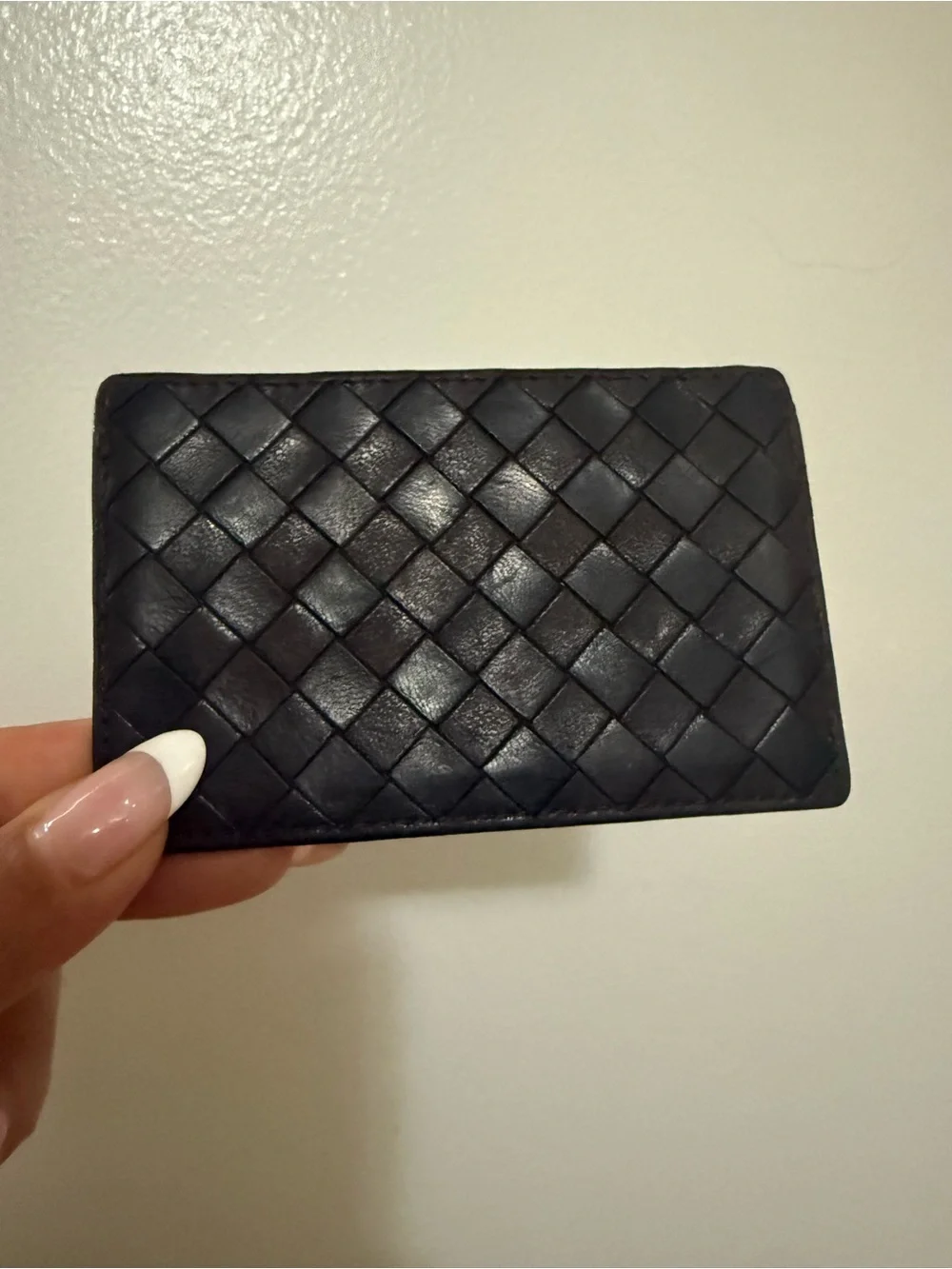 AUTHENTIC Bottega Veneta DARK BROWN Intrecciato Leather Card Case